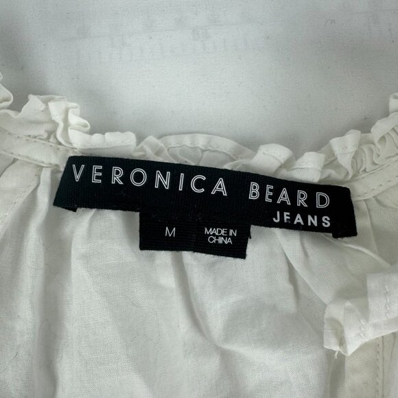 Veronica Beard Women's Milly Shirt Ruffle Short Sleeve Size M $228 - Picture 5 of 8